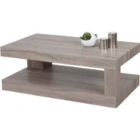 Mendler Table basse de salon HWC-A32, structure 3D FSC 40x110x60cm aspect chêne foncé