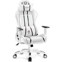 Diablo X-One 2.0 Gaming Chair Chaise de bureau Accoudoirs réglables Design ergonomique Coussin cou/lombaire Taille normale Blanc-Noir
