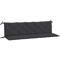 vidaXL Coussins de banc de jardin 2 pcs. noir 180x50x7 cm tissu Oxford