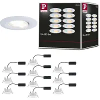 Paulmann LED à encastrer Calla, set de 10 pièces