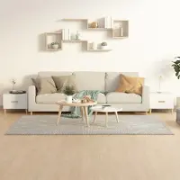 vidaXL Tables basses simples 2 pcs. Blanc 50x50x40 cm Bois composite - Tables basses FR4319476 1parcel