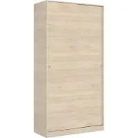 Dmora Abigale - Armoire 2 Portes, 100x204h cm Chêne Marron, Porte-manteaux
