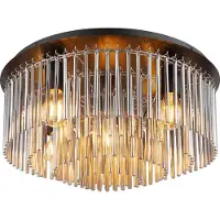 Globo Plafonnier noir Gorley avec verre Ø 50cm