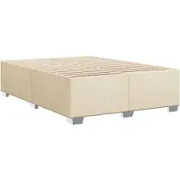 vidaXL Cadre de lit sans matelas Crème 140x190 cm Tissu