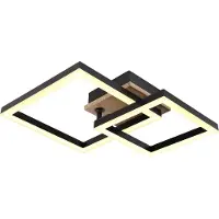 Globo Lighting Plafonnier métal noir mat, LED