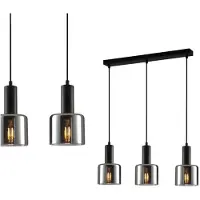 ITALUX Lustre Santia moderne noir PND-65342-3-BK+SG