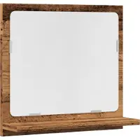 Syfax Armoire à miroir de salle de bain vieux bois bois d'ingénierie