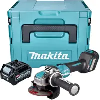 Makita GA 041 GD101 Meuleuse d'angle sans fil 40 V max. 125 mm X-LOCK Brushless + 1x batterie 2,5 Ah + Makpac - sans chargeur