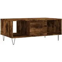 Syfax Table basse Chêne fumé 90x50x36,5 cm Bois d'ingénierie