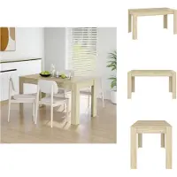 vidaXL Table de salle à manger Chêne Sonoma 140x74,5x76 cm Bois composite - Tables de salle à manger