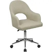SVITA KLARA Chaise de bureau Chaise pivotante Cut-Out avec roulettes Marron clair