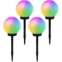 Greenblue Lampe solaire sur pied Boule de jardin 25x25x58cm RGB LED GB165