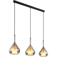 Globo Lighting Lampe à suspendre métal noir mat, 3x E27