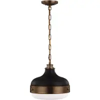 Elstead Lighting Lustre Cadence, laiton antique foncé - noir mat, 2xE27x60W, verre, dimensions : 200,7 x 33 x 33 cm, IP20, Feiss