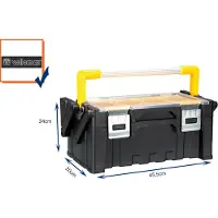 Perel Boîte à Outils En Plastique Avec Bacs Amovibles