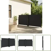 The Living Store Store latéral extensible noir 120x1200 cm