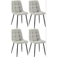 CLP lot de 4 chaises de salle à manger Antibes