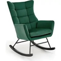 Halmar Fauteuil à bascule BAZALTO vert foncé