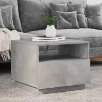 Prolenta Maison Exclusive - Table basse avec éclairage LED gris béton 50x49x40 cm