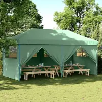Prolenta Maison Exclusive - Tente de réception pliable Pop-Up avec 4 panneaux latéraux, vert