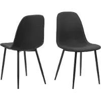 Giga Celia chaise de salle à manger noir.
