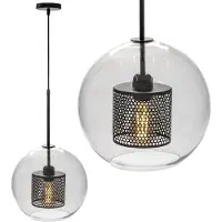 Toolight Lampe Suspendue APP557-1CP 20cm Black