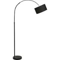 Nova Luce Lampadaire "SAMA" max. 12W noir E27 sans ampoule