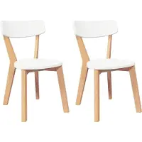 vidaXL Chaises de salle à manger 2 pcs. Bois massif d'hévéa