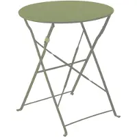 Oviala Table pliante en acier vert tilleul - Annecy