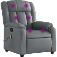Sonstiges Fauteuil de massage inclinable Gris Similicuir