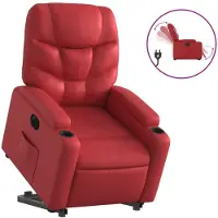 Syfax Fauteuil inclinable électrique rouge similicuir