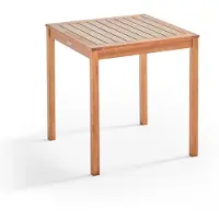 Oviala Table bistrot carrée en bois d'eucalyptus - Sete