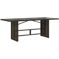 Syfax Table de jardin dessus en verre marron 190x80x74 cm