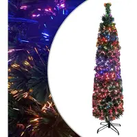 Prolenta Maison Exclusive - Sapin de Noël artificiel élancé avec support, 150 cm, fibre de verre
