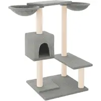 Syfax Arbre à chat avec griffoirs gris clair 82 cm