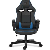 Sense7 Knight Chaise gaming noire - Chaise de bureau ergonomique Chaise de bureau Fauteuil gaming Chaise pivotante Chaise gaming Chaise PC pour gamers 120 kg Chaise gaming