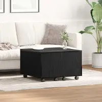 Prolenta Maison Exclusive - Table basse aspect chêne noir 60 x 60 x 38 cm, aggloméré