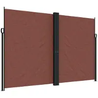 Syfax Auvent latéral rétractable marron 220x1000 cm