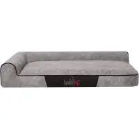 HOBBYDOG Coussin pour chien Lit pour chien Lit pour animal Lit pour chat Panier pour chien Couchage - Best - 100 x 66 x 18 cm [Taille : XL] - Cendres