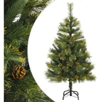 Prolenta Maison Exclusive - Sapin de Noël artificiel pliable avec cônes, 150 cm