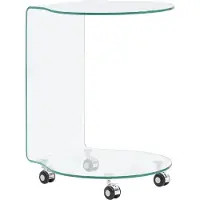 Syfax Table basse 45x40x58 cm Verre trempé