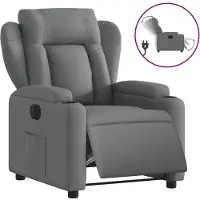 Syfax Fauteuil inclinable électrique Gris foncé Tissu