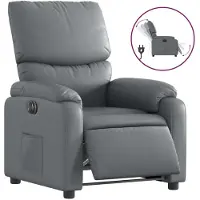 Sonstiges Fauteuil inclinable électrique Gris Similicuir