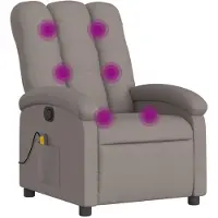 Syfax Fauteuil de massage inclinable Taupe Tissu