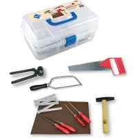 Peter Bausch Set d'outils de qualité Pebaro, 11 pièces, dans une mallette pratique en plastique avec compartiments dépliables, 645