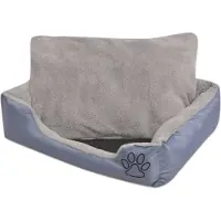 Syfax Lit pour chiens avec coussin rembourré Taille XL Gris