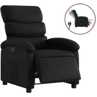 Syfax Fauteuil inclinable électrique Noir Similicuir
