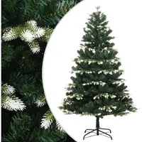 Syfax Sapin de Noël artificiel à charnières avec neige floquée 150 cm
