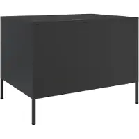 Syfax Table basse noir 68x50x50,5 cm acier