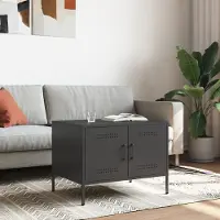 Prolenta Maison Exclusive - Table basse noire 68x50x50,5 cm en acier